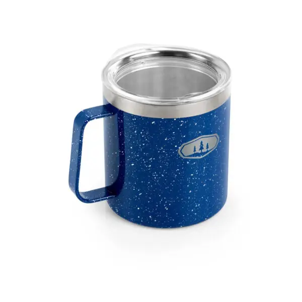 Tasse de Camp Glacier 15oz en Acier Inoxydable - Bleu Tacheté 3252