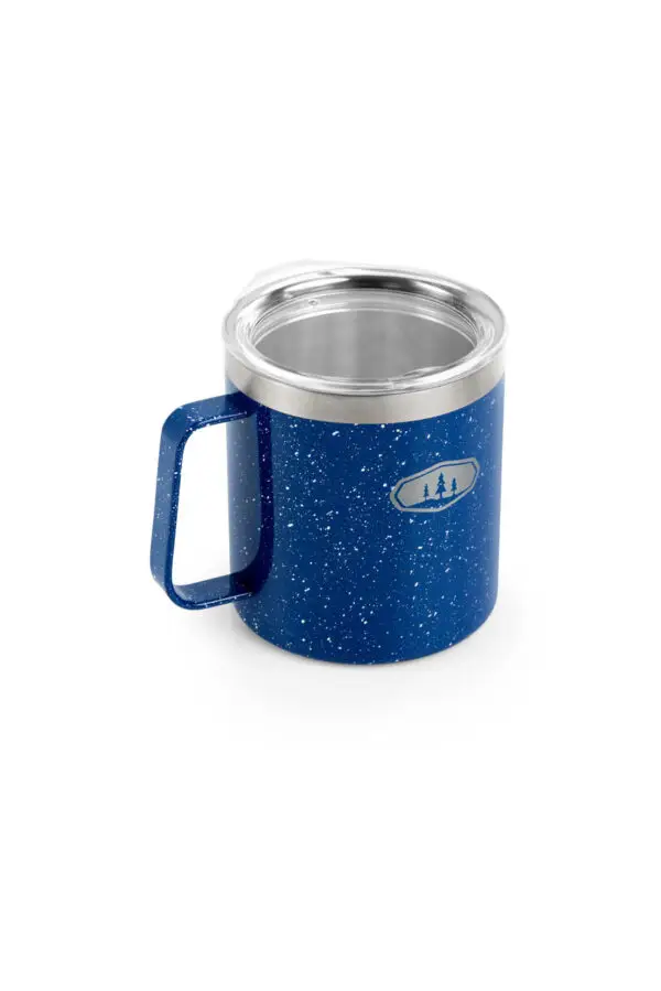 Tasse de Camp Glacier 15oz en Acier Inoxydable - Bleu Tacheté 3252